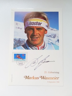 Fotografia z autografem Markus Wasmeier Z3049