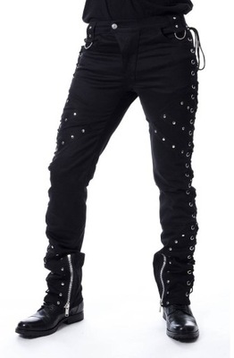 Spodnie gotyckie z sznurowaniami Hudson Pants UBR-S