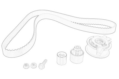 Грм kpl. ремінь + ролик pasuje do: man tge, audi a1, a3, a4 allroad фото №1