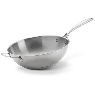 STALOWY WOK na GRILLA gazowego NAPOLEON WOK śr. 30 cm 2 UCHWYTY płaskie DNO