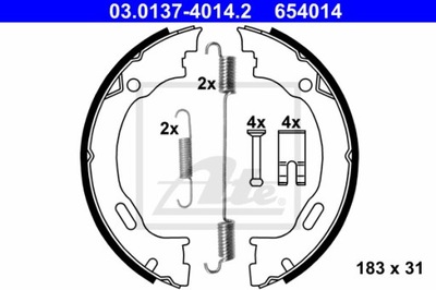 КОЛОДКИ ТОРМОЗНЫЕ КОМПЛЕКТ ATE 03.0137-4014.2