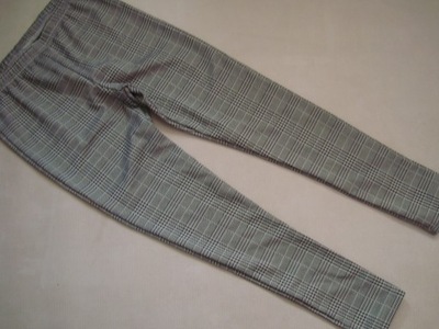 SZARE spodnie legginsy w kratkę Y.F.K.r.146/152