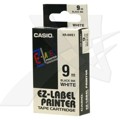 Casio oryginalny taśma do drukarek etykiet, Casio, XR-9WE1, czarny druk/bia
