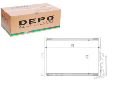 Depo конденсатор кондиціонера opel vectra b 10/95-03 фото №1