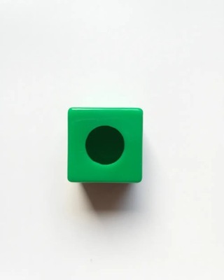 Uchwyt na kredę bilardową plastikowa kostka Zielony