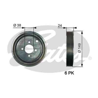 WHEEL PASOWE, SHAFT CRANKSHAFT GATES TVD1099  