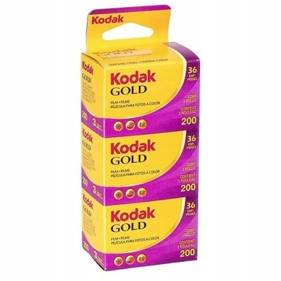 Film kolorowy Kodak Gold 200/36 x3 sztuki
