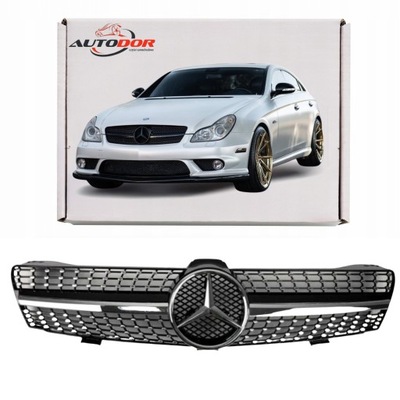 Mercedes cls w219 c219 04-przedlift решётка радиатора решётка радиатора diamond czarna молдинг+ logo фото №1