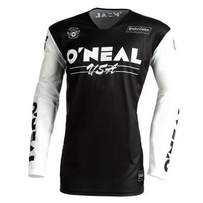 ЧЕРНО БЕЛАЯ KOSZULKA СПОРТИВНЫЙ QUADOWA MX ONEAL XL