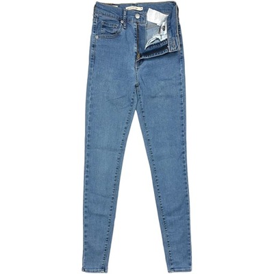 LEVIS MILE HIGH SUPER SKINNY Jeansy Rurki Damskie Wysoki Stan Logowane W25