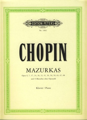 MAZURKAS FOR PIANO - Frederic Chopin (KSIĄŻKA)