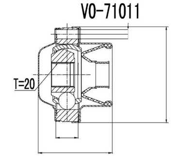 AXLE SWIVEL WEW. VOLVO S70/V70/XC70 -00  