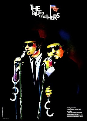 Plakat filmowy Blues Brothers - Mirosław Łakomski SYGNOWANY