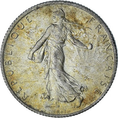 Francja, Semeuse, 2 Francs, 1914, Castelsarrasin,