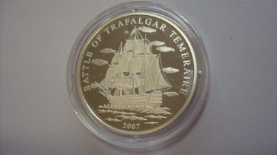 1000 CFA franków Kongo 2007 Trafalgar żaglowiec