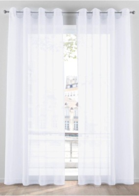 2F4E01 BONPRIX FIRANA BIAŁA PRZEZROCZYSTA 1SZT 140/245