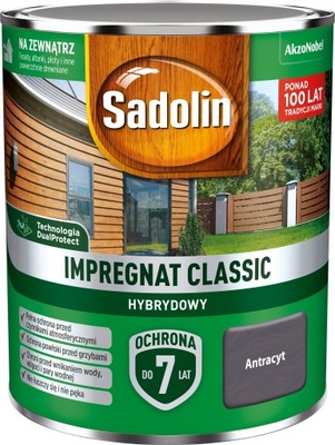 Sadolin CLASSIC Impregnat HYBRYDOWY 0.75L Antracyt