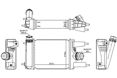 NISSENS INTERCOOLER RADUADOR AIRE DE ADMISIÓN NISSAN JUKE PULSAR  