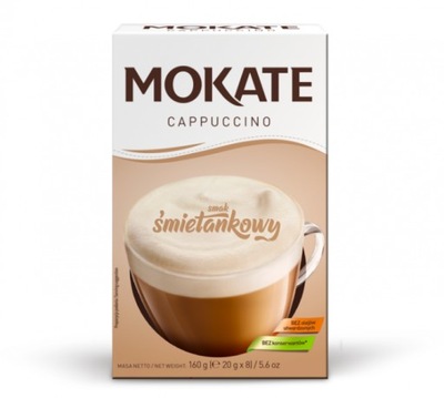 Mokate Cappuccino Śmietankowe 8 x 20 g