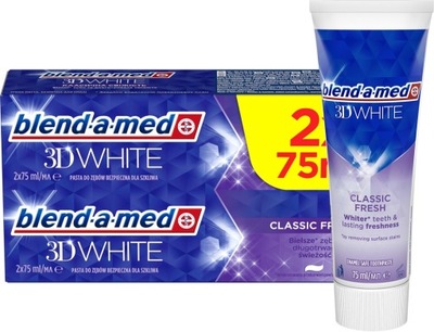 Pasta do zębów BLEND-A-MED 3D White Classic Fresh 2x75 ml