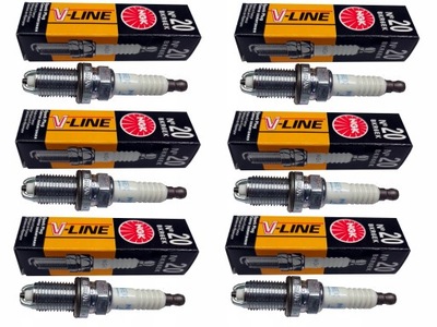 6x NGK V-LINE 20 NGK 4388 BMW E36 E34 E39 M50B20 M50B25 M50B28 BKR6EK