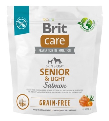 BRIT CARE Dog Grain-Free Senior Light Salmon 1kg