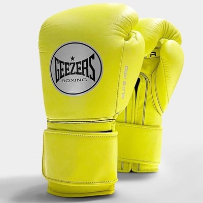 Rękawice bokserskie GEEZERS Elite Pro 2.0 (yellow) [Waga: 14 oz]