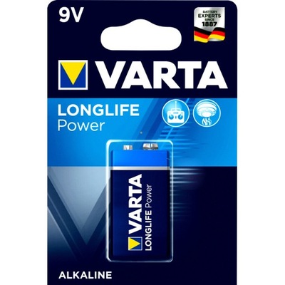 10x Baterie alkaliczne 9V 522 E-Block 6LF22 Varta