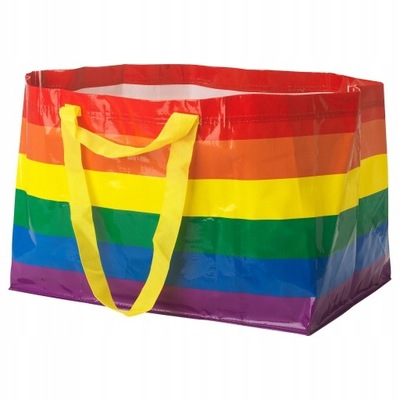 IKEA STORSTOMMA Duża tęczowa torba LGBT pride 71L