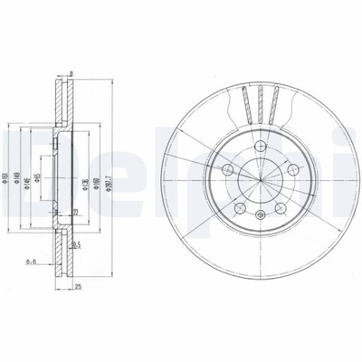 DELPHI BG2729 DISCO DE FRENADO  