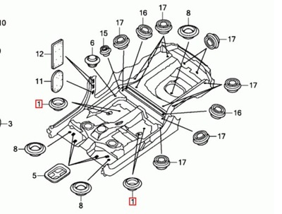 HONDA BRIDA CIEGA BASTIDOR 24MM TAPADERA DE SUELO  