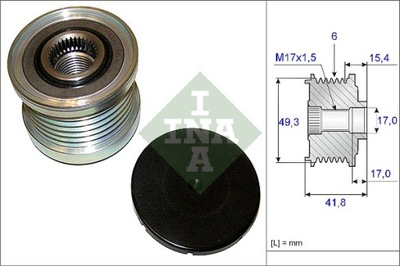 INA 535 0193 10 RUEDA PASOWE/SPRZEGLO ALTERNADOR  