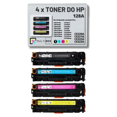 4x NOWY Toner 128A CE320A CE321A CE322A CE323A do HP LaserJet CM1415 CP1527