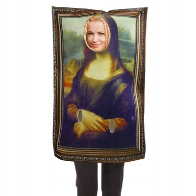 śmieszny kostium przebranie obraz Mona Lisa H