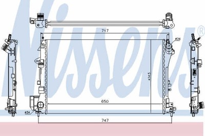 РАДИАТОР ВОДЫ NISSENS 63024A