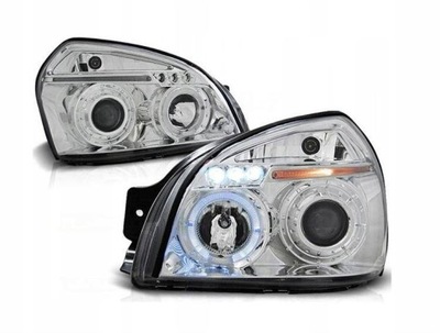 ФОНАРІ РЕФЛЕКТОРИ HYUNDAI TUCSON 04-10 RINGI CHROME