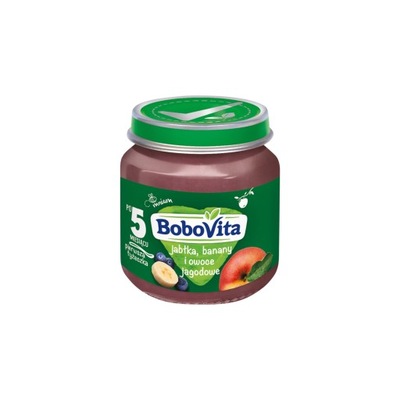 BoboVita Banany, jabłka i owoce jagodowe 125g