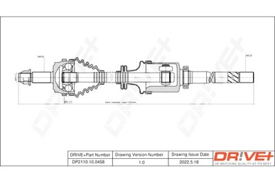 DRIVE+ PUSAŠIS PAVAROS RENAULT MASTER II 2.2DCI 00- P 