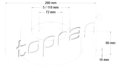 TOPRAN DISKAI STABDŽIŲ 2SZT. GAL. CITROEN JUMPER 2.2 HDI 12 14 06- 