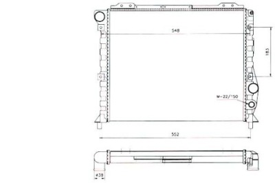 Nrf радиатор двигателя alfa romeo 164 75 90 1.8-3.0 фото №1