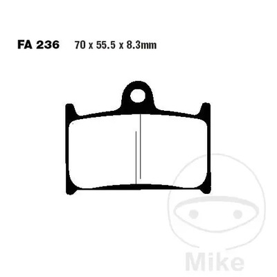 КОЛОДКИ ГАЛЬМІВНІ ПЕРЕДНЯ EBC FA236HH