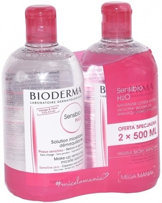 Bioderma Sensibio H2O płyn micelarny 500 + 500 ml