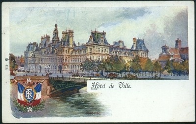 Paris. Hotel de Ville - ICA 1900 Litho