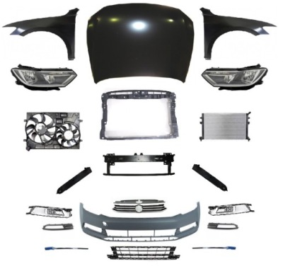 Passat b8 перед капот бампер ремень фара крыло фото №1