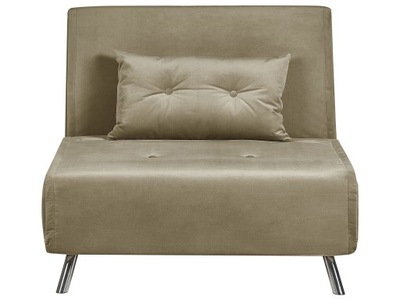 Sofa kanapa rozkładana 1-osobowa welur zielona