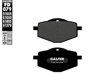 GALFER FD079G1651 KH101 КОЛОДКИ ТОРМОЗНЫЕ ПЕРЕД