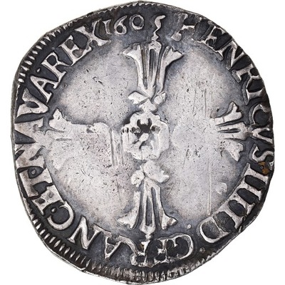 Moneta, Francja, Henri IV, 1/4 Ecu, 1605, Rennes,
