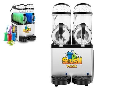 PODWÓJNY GRANITOR 2x12L URZĄDZENIE DO MROŻONYCH NAPOJÓW OSWIETLENIE LED