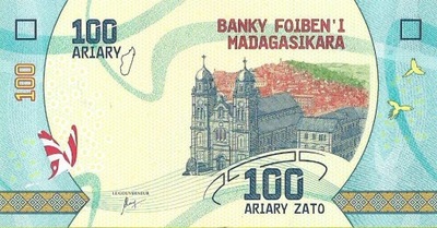 Banknot 100 Ariary 2017 - UNC Zambia