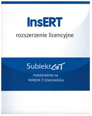 InsERT Subiekt GT rozszerzenie na 3 kolejne stanowiska